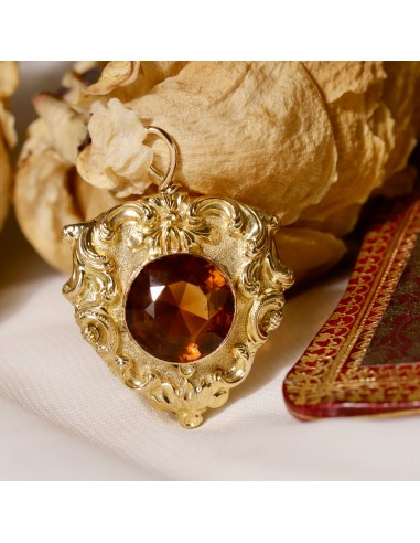 Pendentif coeur décor citrine Les êtres humains sont 