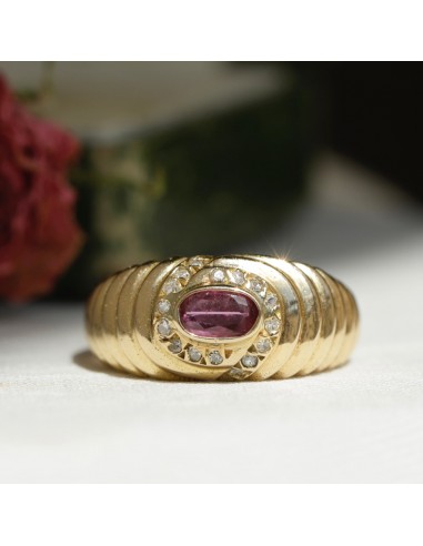 Bague godronnée rubis et diamants pour bénéficier 