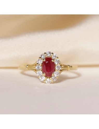 Bague Aurora rubis diamants sur le site 