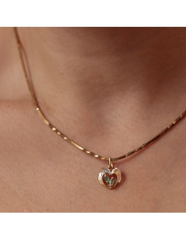 Pendentif coeur deux émeraudes Vous souhaitez 