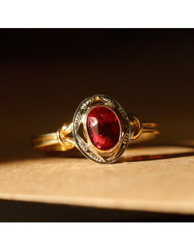 Bague fine ancienne pierre rose de votre