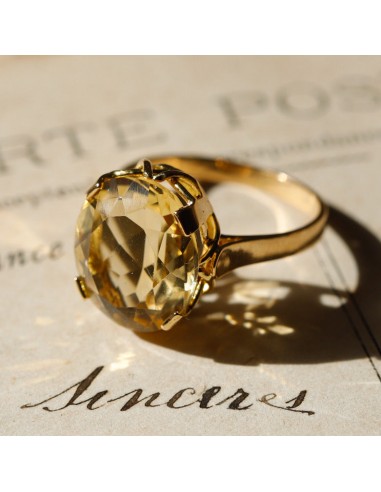 Bague ancienne or 18 carats citrine du meilleur 