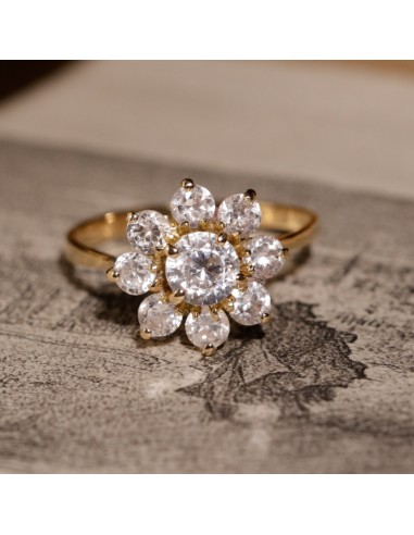 Bague fleur lumineuse zircones Les êtres humains sont 