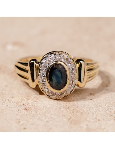 Bague vintage godrons saphir diamants Vous souhaitez 