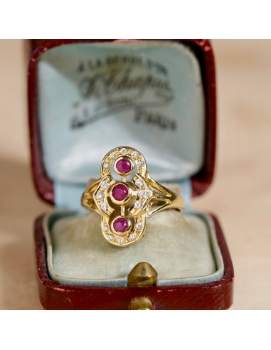 Bague marquise rubis cabochons Comment ça marche