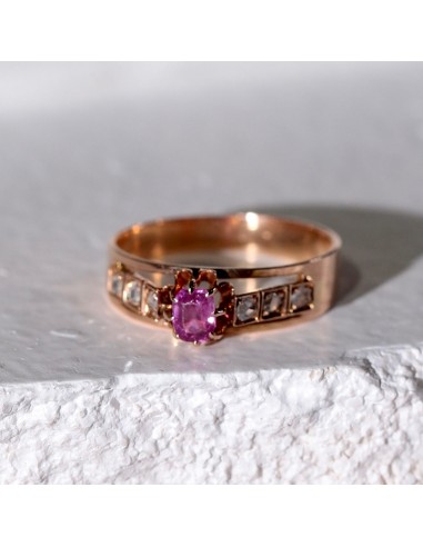 Bague ancienne rubis et diamants livraison gratuite