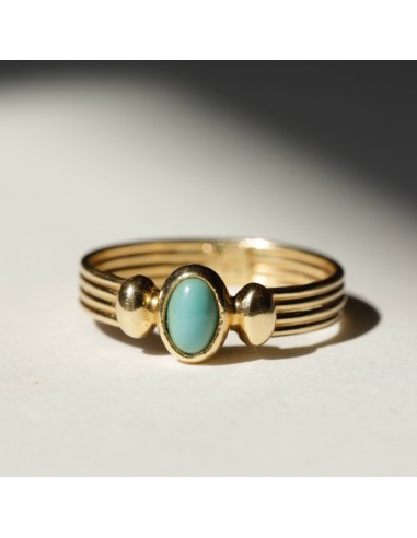 Bague solitaire cabochon de turquoise prix pour 