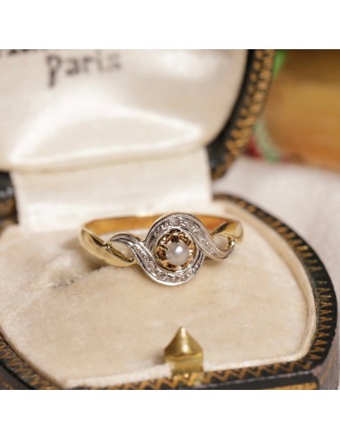 Bague tourbillon deux ors perle et diamants Les magasins à Paris