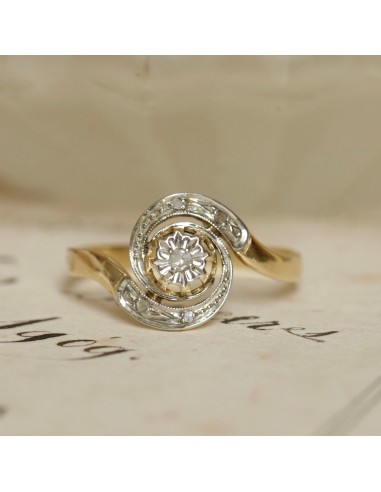 Bague tourbillon diamant taille rose la chaussure