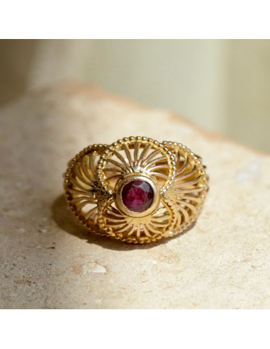 Bague Dôme ajourée années 50 rubis Toutes les collections ici