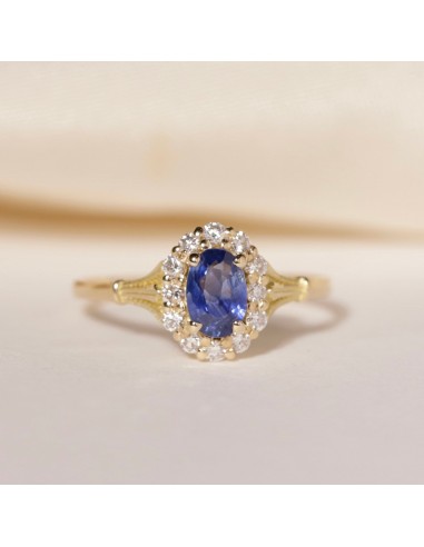 Bague Aurora saphir diamants sur le site 