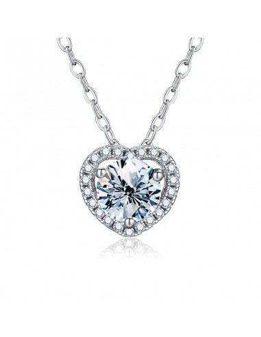 COLLIER MOISSANITE COEUR des créatures d'habitude