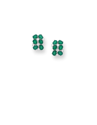 BOUCLES D'OREILLES ÉCUME AGATE VERTE En savoir plus