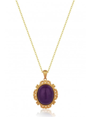 COLLIER CABOCHON VIOLET français