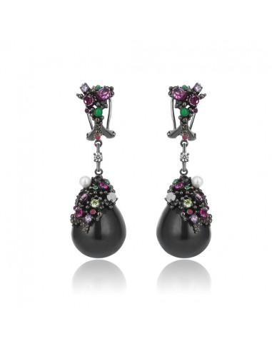 BOUCLES D'OREILLES BLACK PEARL Economisez 