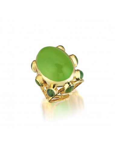 BAGUE ALEXANDRIE CALCÉDOINE VERTE vente chaude votre 