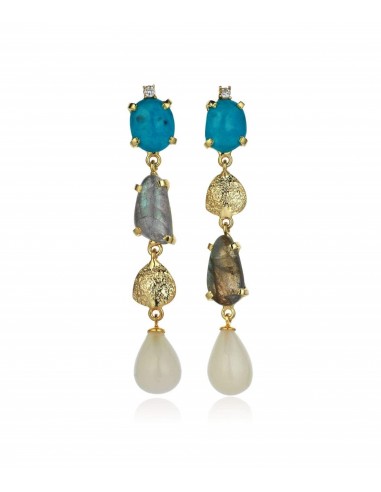 BOUCLES D'OREILLES MILEVA TURQUOISE du meilleur 