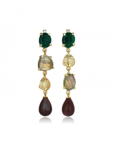 BOUCLES D'OREILLES MILEVA ÉMERAUDE 2024