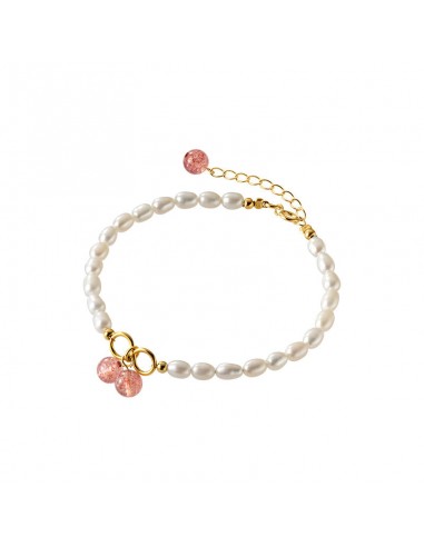 BRACELET PERLE ET ROSE Véritable concentré